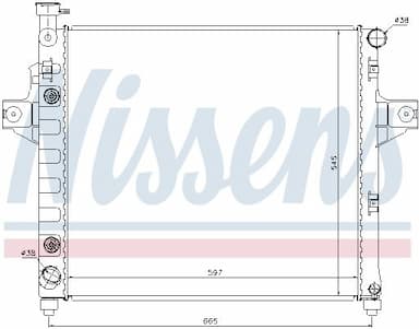 Radiators, Motora dzesēšanas sistēma NISSENS 61009 2