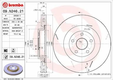 Bremžu diski BREMBO 09.N246.21 1