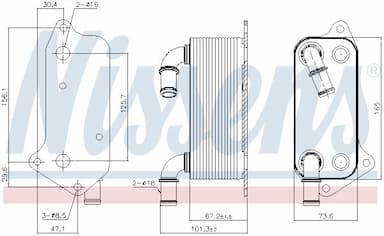 Eļļas radiators, Motoreļļa NISSENS 90791 6