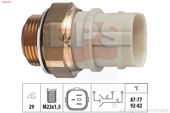 Termoslēdzis, Radiatora ventilators EPS 1.850.651 1