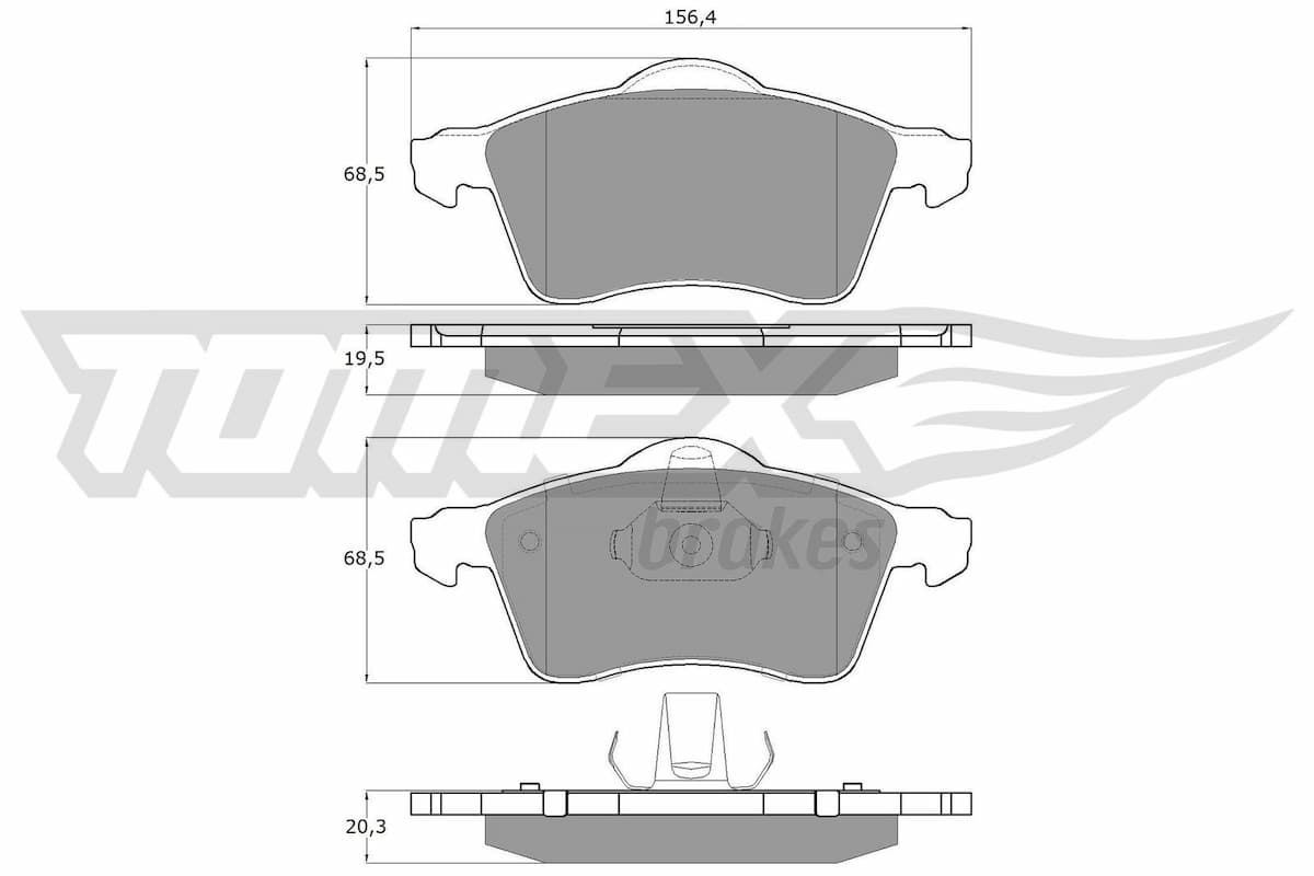 Bremžu uzliku kompl., Disku bremzes TOMEX Brakes TX 13-91 1