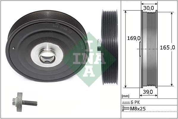 Siksnas skriemeļa komplekts, Kloķvārpsta Schaeffler INA 544 0088 20 1