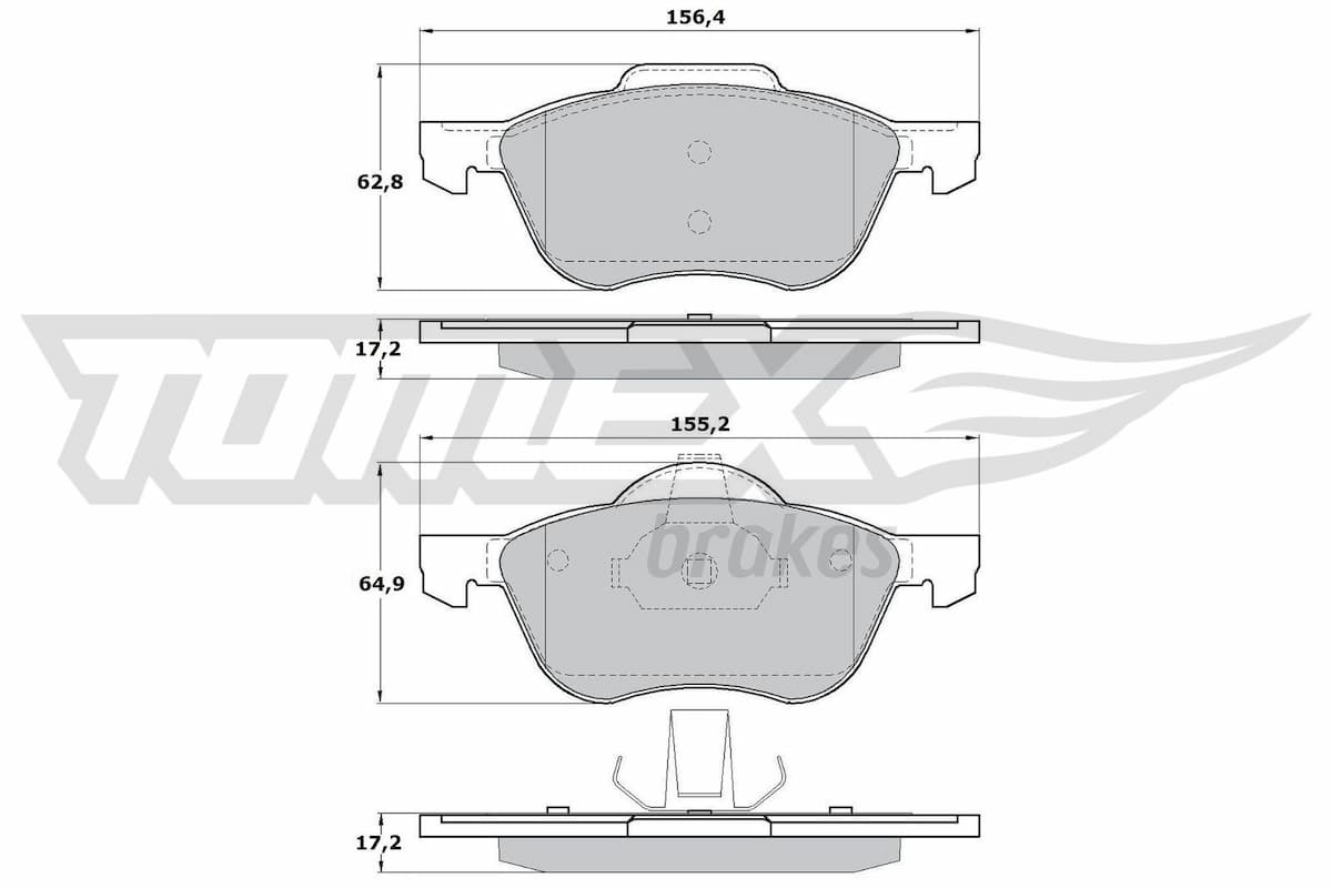 Bremžu uzliku kompl., Disku bremzes TOMEX Brakes TX 17-27 1