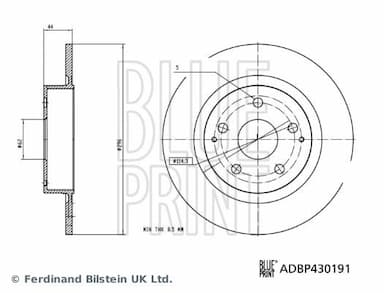 Bremžu diski BLUE PRINT ADBP430191 1