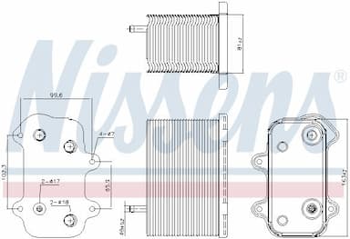 Eļļas radiators, Motoreļļa NISSENS 90938 5