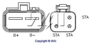 Ģeneratora sprieguma regulators WAI H3104C 2