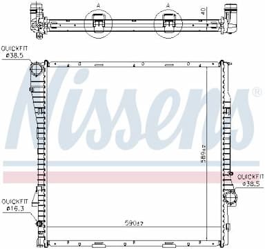 Radiators, Motora dzesēšanas sistēma NISSENS 60787A 6