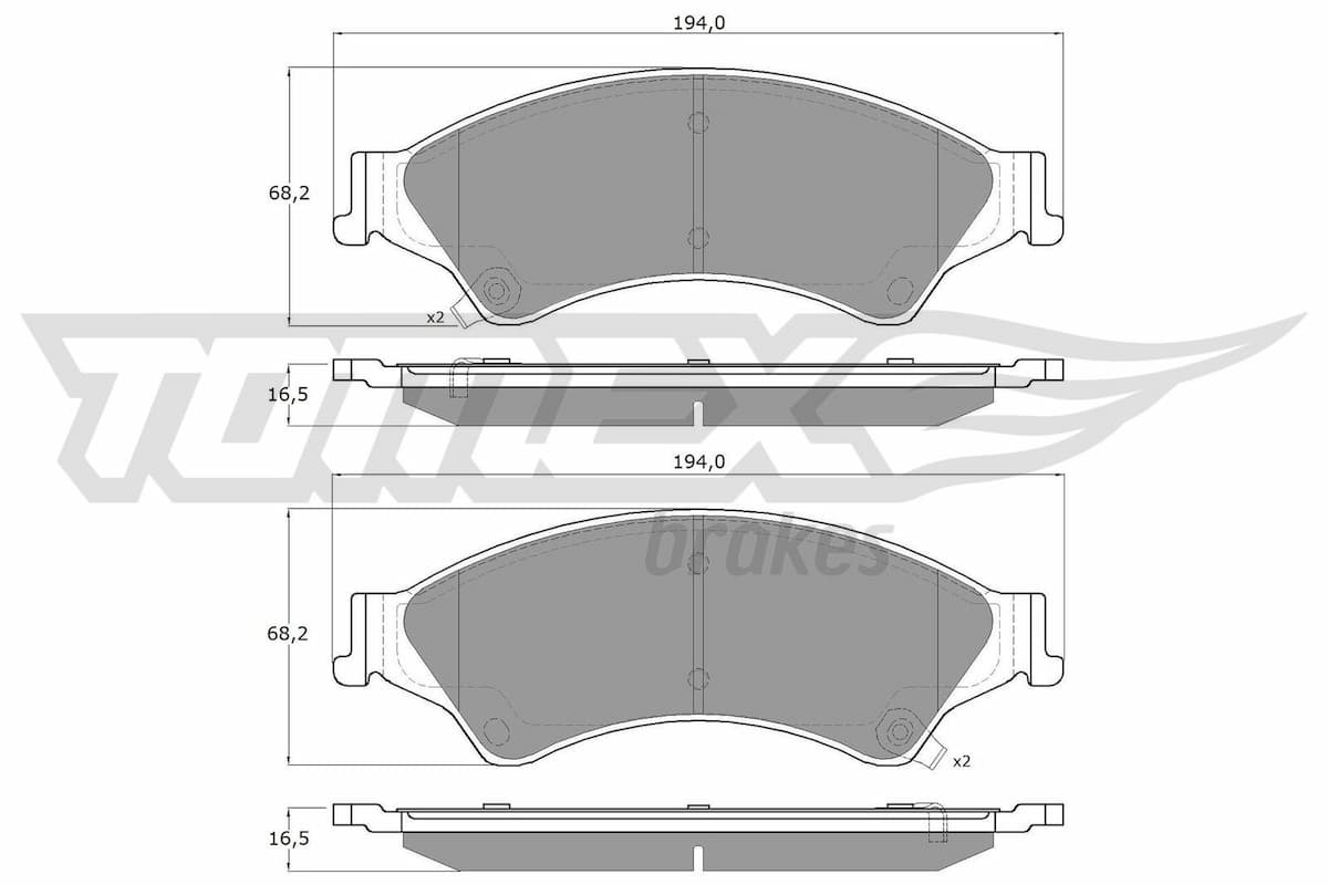 Bremžu uzliku kompl., Disku bremzes TOMEX Brakes TX 19-22 1