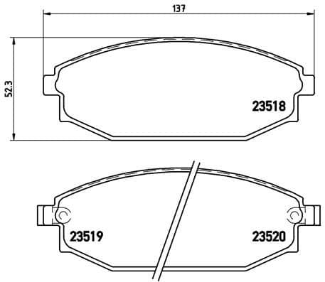 Bremžu uzliku kompl., Disku bremzes BREMBO P 54 027 1