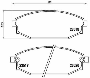 Bremžu uzliku kompl., Disku bremzes BREMBO P 54 027 1