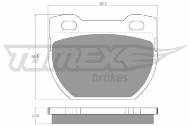 Bremžu uzliku kompl., Disku bremzes TOMEX Brakes TX 19-24 1