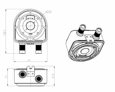 Eļļas radiators, Motoreļļa NRF 31836 1