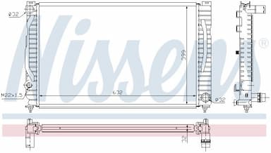 Radiators, Motora dzesēšanas sistēma NISSENS 60496 6