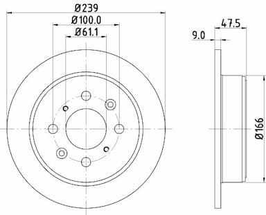 Bremžu diski HELLA 8DD 355 104-951 4