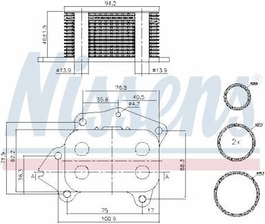 Eļļas radiators, Motoreļļa NISSENS 90717 7