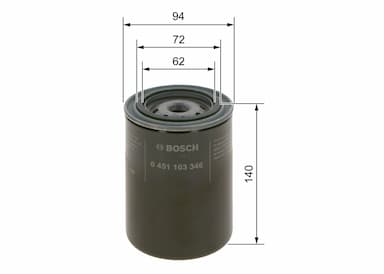 Eļļas filtrs BOSCH 0 451 103 346 5