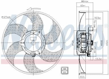 Ventilators, Motora dzesēšanas sistēma NISSENS 85705 6