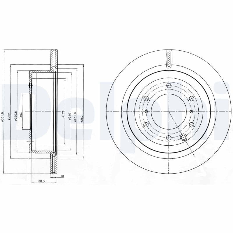 Bremžu diski DELPHI BG4263 1