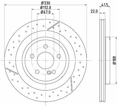 Bremžu diski HELLA 8DD 355 126-441 1