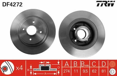 Bremžu diski TRW DF4272 1