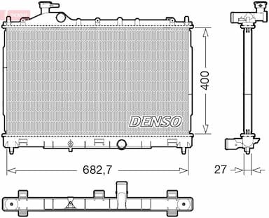 Radiators, Motora dzesēšanas sistēma DENSO DRM45058 1