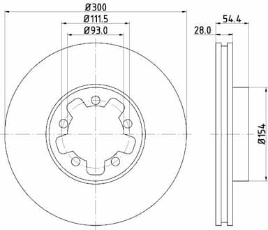 Bremžu diski HELLA 8DD 355 113-281 4