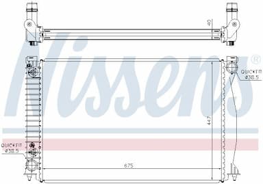 Radiators, Motora dzesēšanas sistēma NISSENS 60328 5