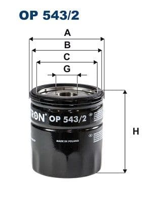 Eļļas filtrs FILTRON OP 543/2 1