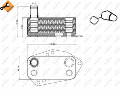 Eļļas radiators, Motoreļļa NRF 31278 2