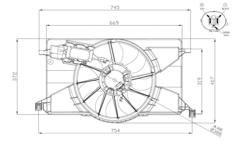 Ventilators, Motora dzesēšanas sistēma NRF 47959 1