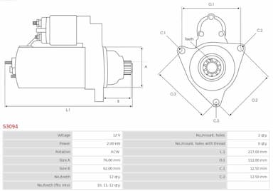 Starteris AS-PL S3094 5