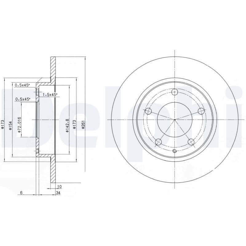 Bremžu diski DELPHI BG2806 1