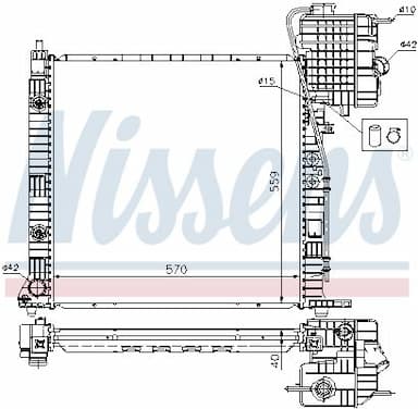 Radiators, Motora dzesēšanas sistēma NISSENS 62561A 6