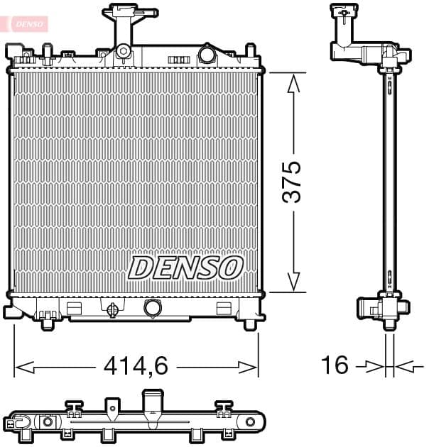 Radiators, Motora dzesēšanas sistēma DENSO DRM47040 1