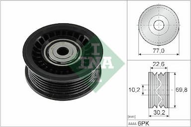 Parazīt-/Vadrullītis, Ķīļrievu siksna Schaeffler INA 532 1075 10 1