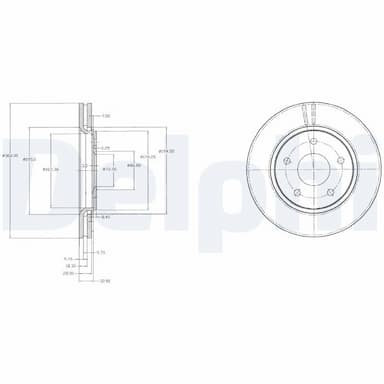 Bremžu diski DELPHI BG4212 1