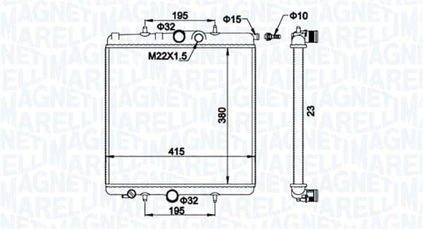 Radiators, Motora dzesēšanas sistēma MAGNETI MARELLI 350213194100 1