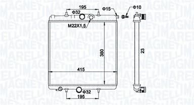 Radiators, Motora dzesēšanas sistēma MAGNETI MARELLI 350213194100 1