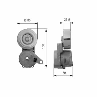 Siksnas spriegotājs, Ķīļsiksna GATES T38413 1