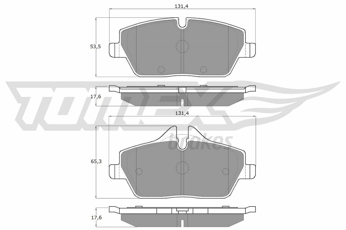 Bremžu uzliku kompl., Disku bremzes TOMEX Brakes TX 14-33 1