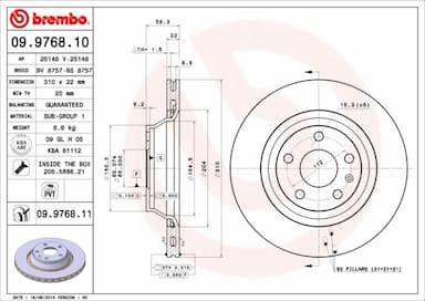 Bremžu diski BREMBO 09.9768.11 1