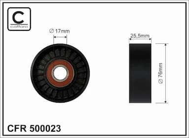 Spriegotājrullītis, Ķīļrievu siksna CAFFARO 500023 1