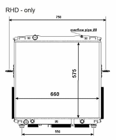 Radiators, Motora dzesēšanas sistēma NRF 53368 1