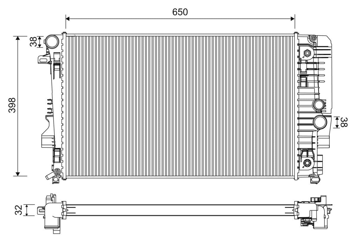 Radiators, Motora dzesēšanas sistēma VALEO 701222 1