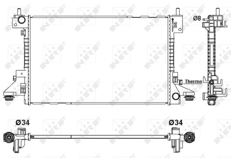 Radiators, Motora dzesēšanas sistēma NRF 53160 1