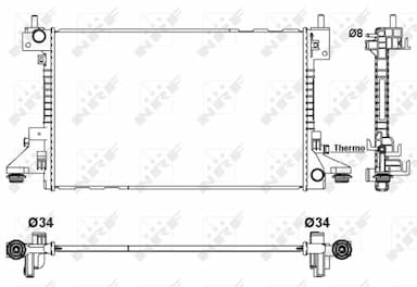 Radiators, Motora dzesēšanas sistēma NRF 53160 1