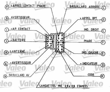 Slēdzis uz stūres statnes VALEO 251268 2