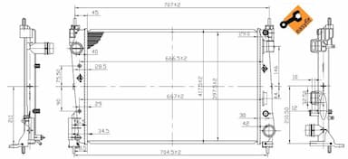 Radiators, Motora dzesēšanas sistēma NRF 53455 4