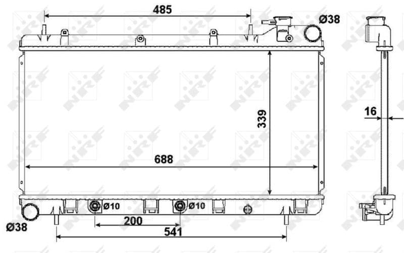 Radiators, Motora dzesēšanas sistēma NRF 58372 1