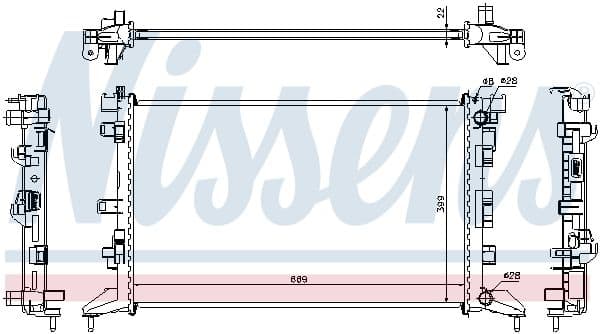 Radiators, Motora dzesēšanas sistēma NISSENS 637602 1